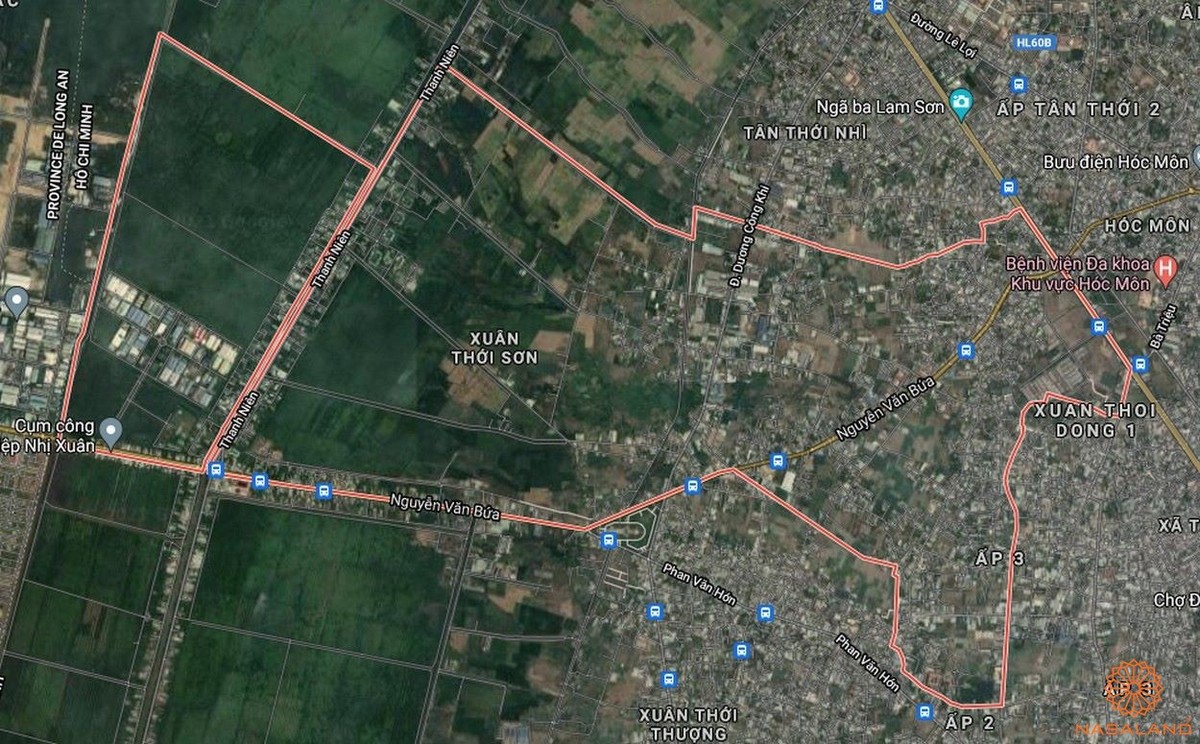 Quy hoạch sử dụng đất xã Xuân Thới Sơn thể hiện trên bản đồ quy hoạch phân khu tỷ lệ 1/2000 của TP. HCM