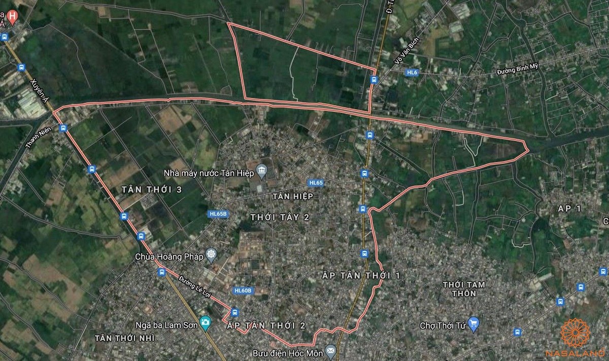 Quy hoạch sử dụng đất xã Tân Hiệp thể hiện trên bản đồ quy hoạch phân khu tỷ lệ 1/2000 của TP. HCM