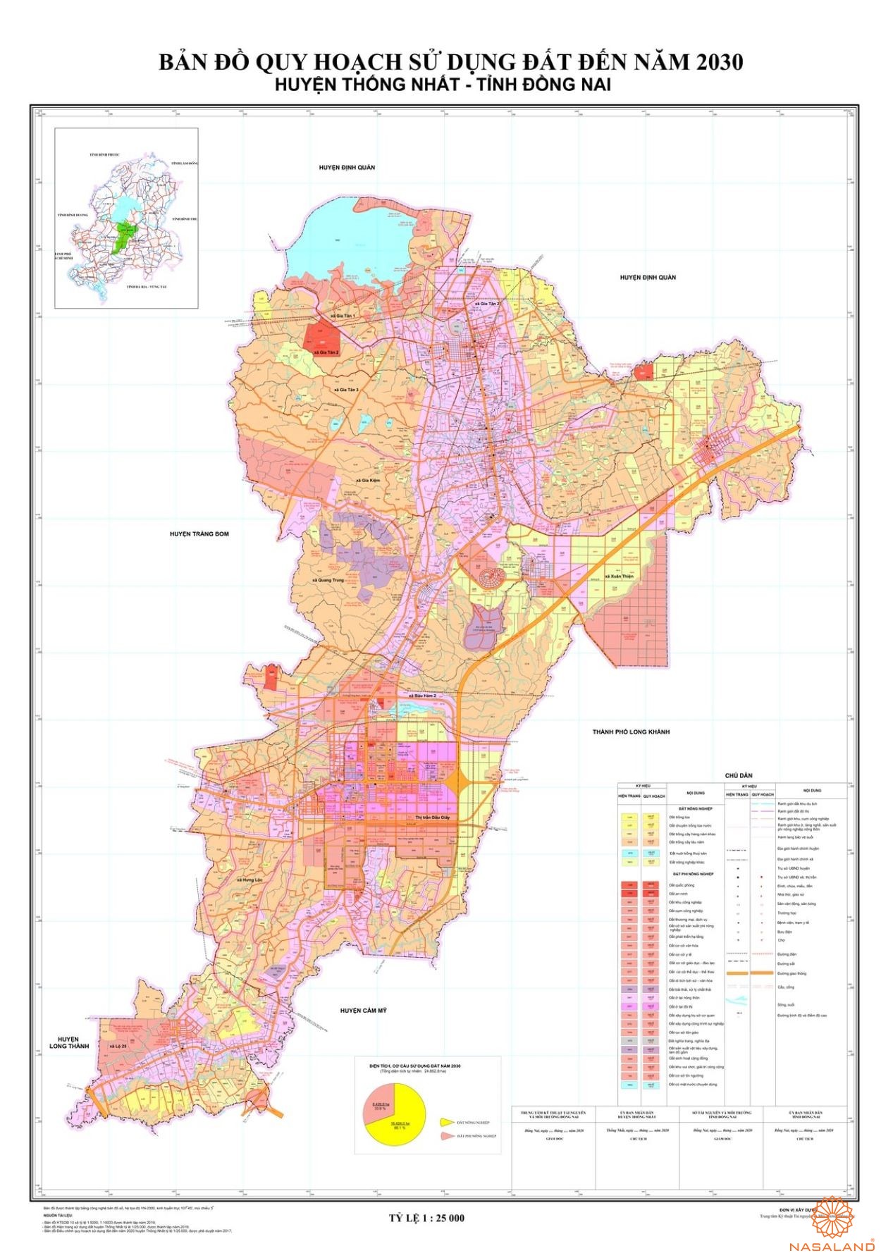 Quy hoạch Huyện Thống Nhất trên bản đồ quy hoạch phân khu tỷ lệ 1/2000 của Tỉnh Đồng Nai