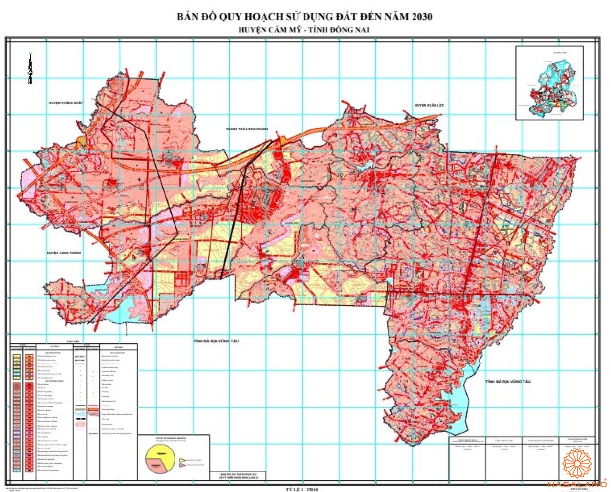Quy hoạch Huyện Cẩm Mỹ trên bản đồ quy hoạch phân khu tỷ lệ 1/2000 của Tỉnh Đồng Nai