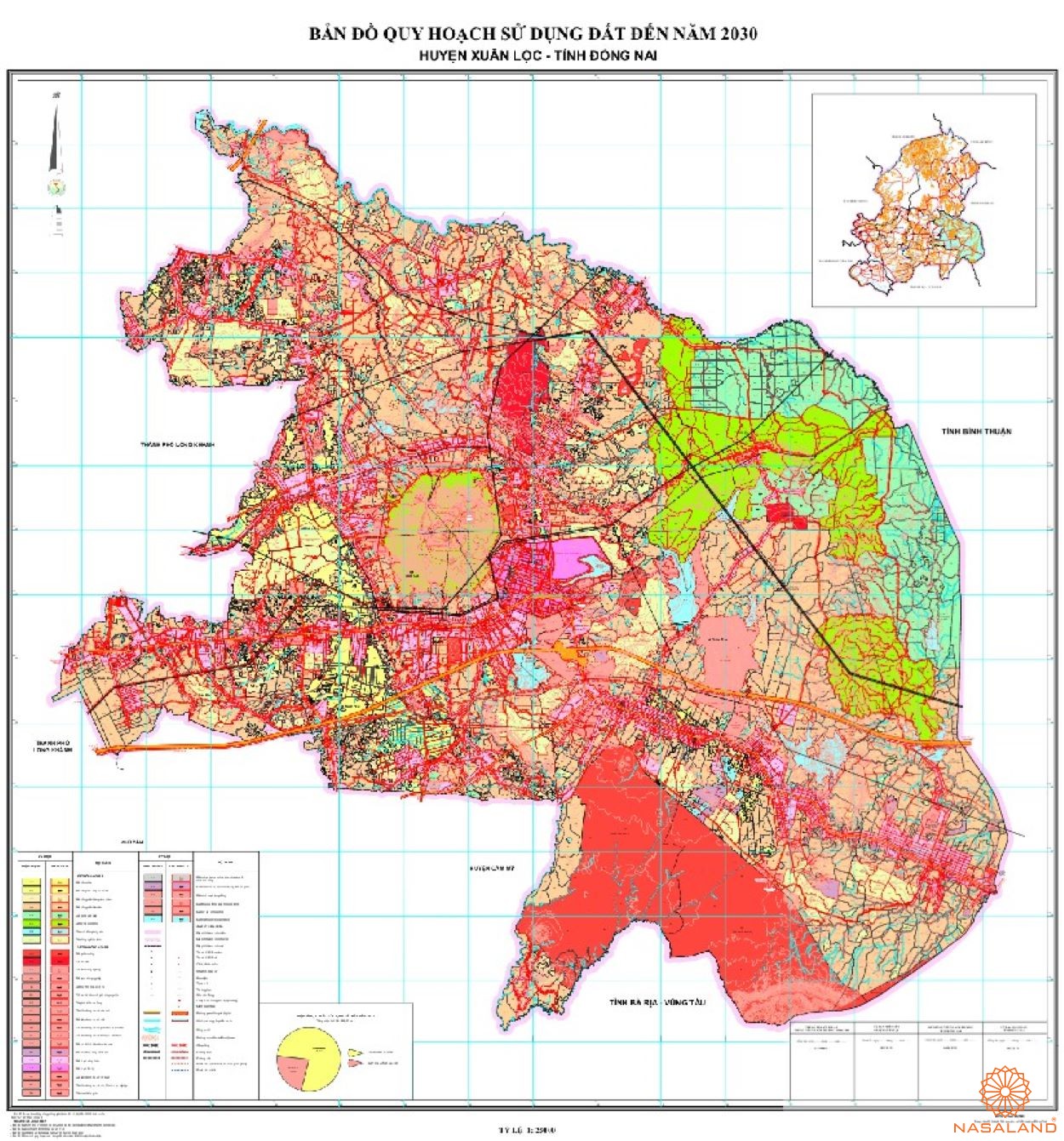 Quy hoạch Huyện Xuân Lộc trên bản đồ quy hoạch phân khu tỷ lệ 1/2000 của Tỉnh Đồng Nai