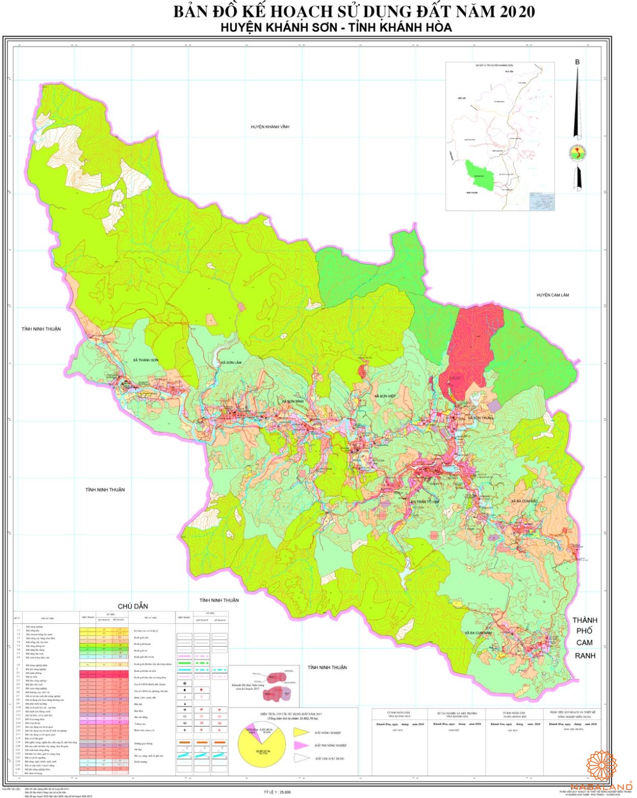 Bản đồ kế hoạch sử dụng đất Huyện Khánh Sơn, Tỉnh Khánh Hòa năm 2020