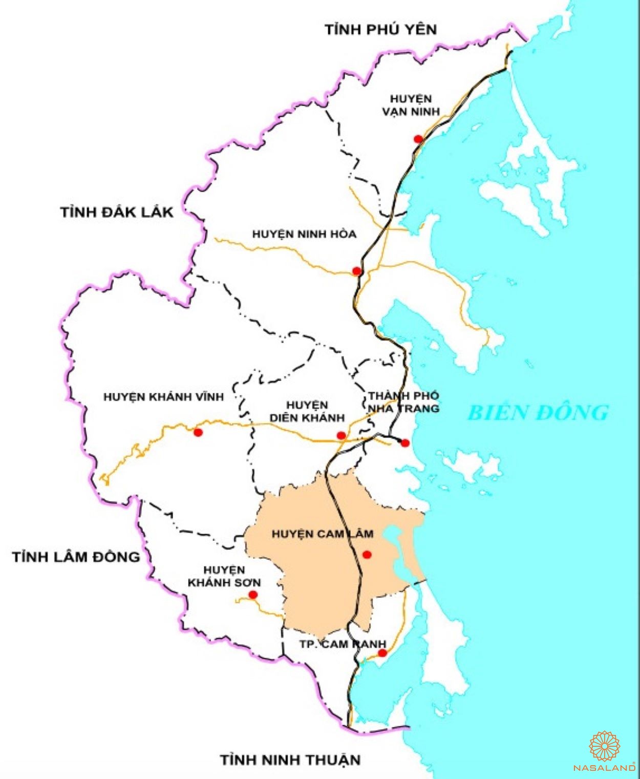 Vị trí địa lý Tỉnh Khánh Hòa