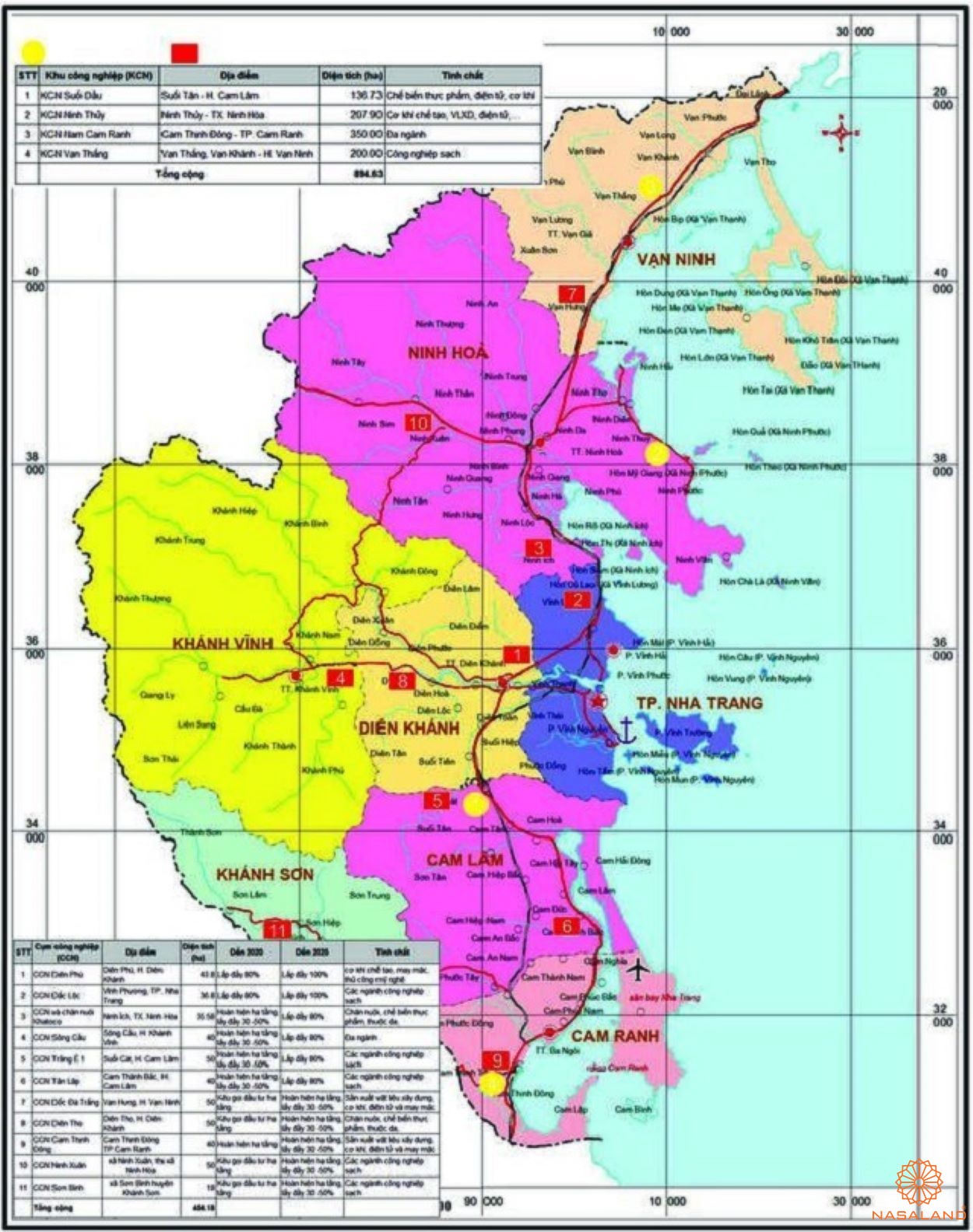 Bản đồ quy hoạch chung tỉnh Khánh Hòa