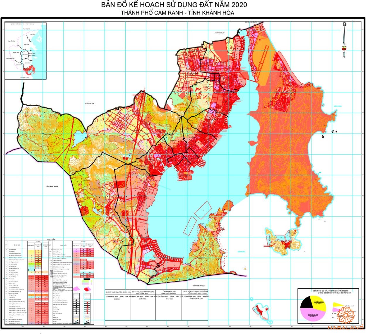 Bản đồ kế hoạch sử dụng đất Thành phố Cam Ranh, Tỉnh Khánh Hòa năm 2020