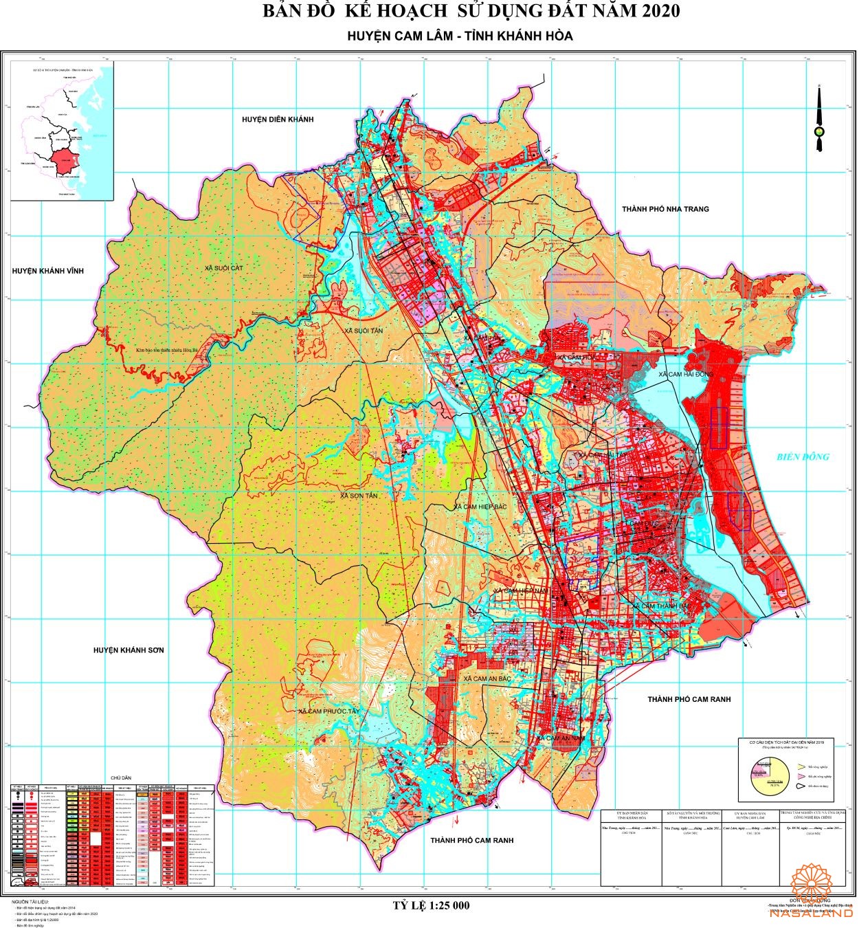Bản đồ kế hoạch sử dụng đất Huyện Cam Lâm, Tỉnh Khánh Hòa năm 2020