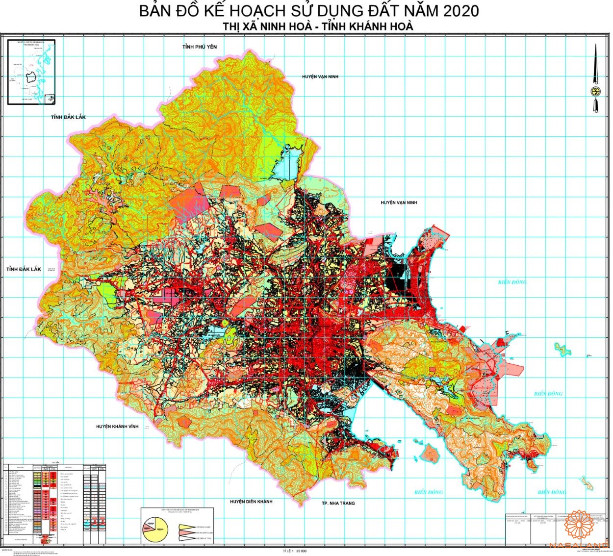 Bản đồ kế hoạch sử dụng đất Huyện Ninh Hòa, Tỉnh Khánh Hòa năm 2020