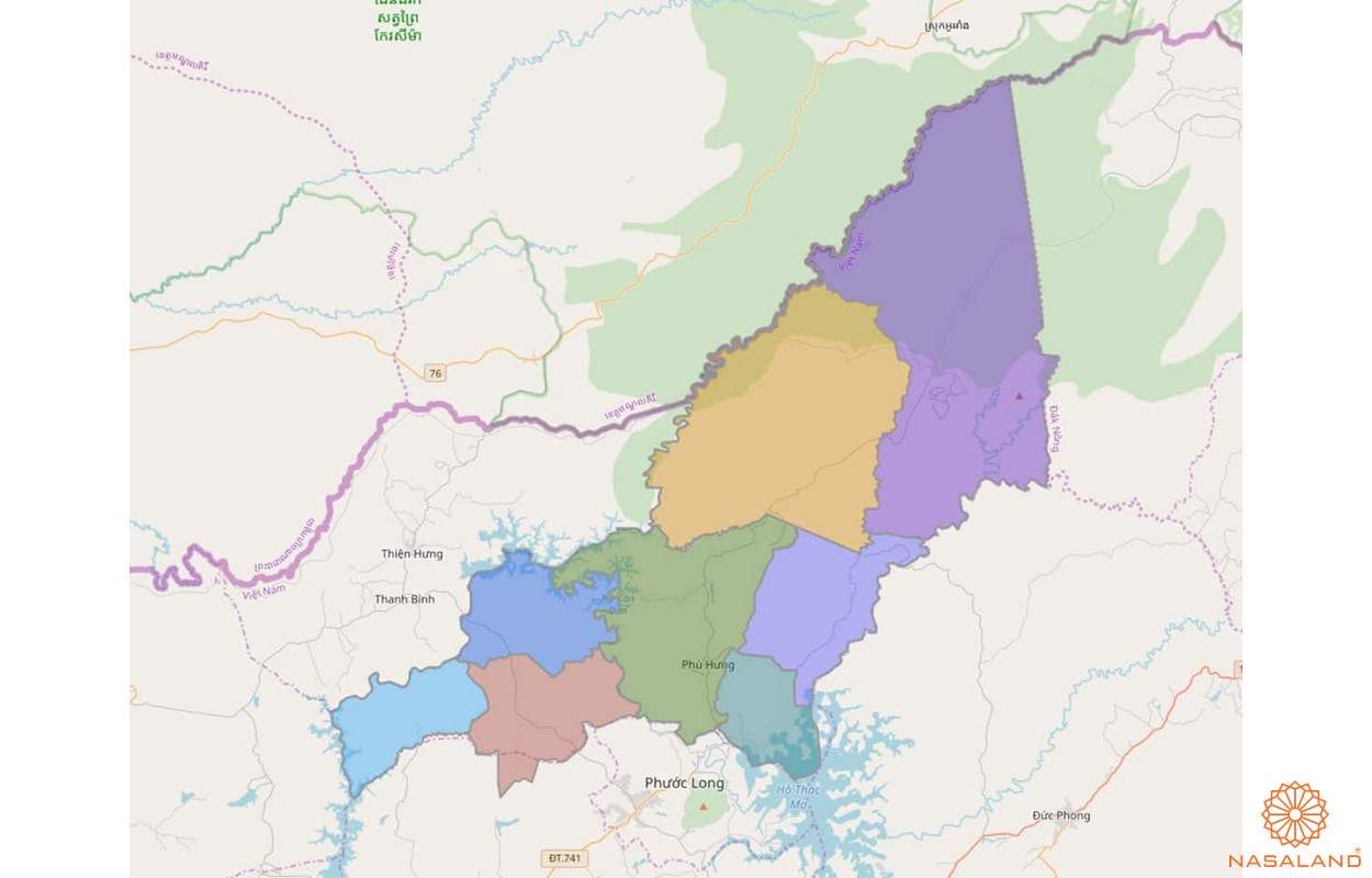 Quy hoạch sử dụng đất Huyện Bù Gia Mập thể hiện trên bản đồ quy hoạch phân khu tỷ lệ 1/2000 của Tỉnh Bình Phước
