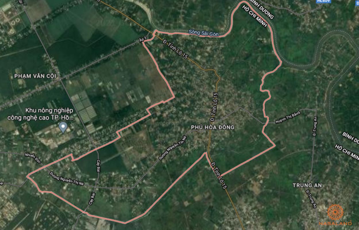 Quy hoạch sử dụng đất Xã Phạm Văn Cội Huyện Củ Chi thể hiện trên bản đồ quy hoạch phân khu tỷ lệ 1/2000 của TP. HCM