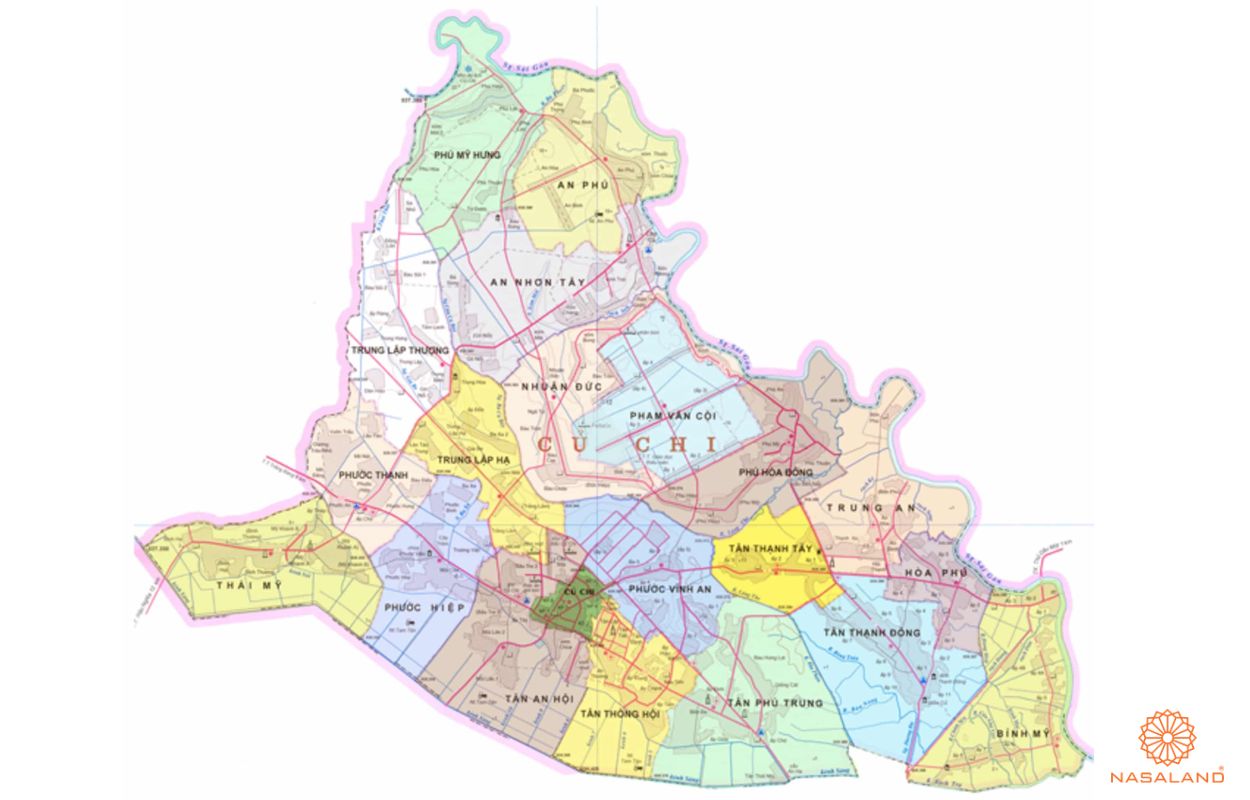 Bản đồ hành chính của Huyện Củ Chi