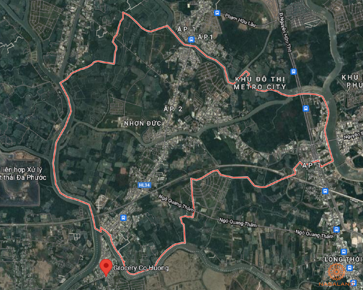 Quy hoạch sử dụng đất Xã Nhơn Đức Huyện Nhà Bè thể hiện trên bản đồ quy hoạch phân khu tỷ lệ 1/2000 của TP. HCM