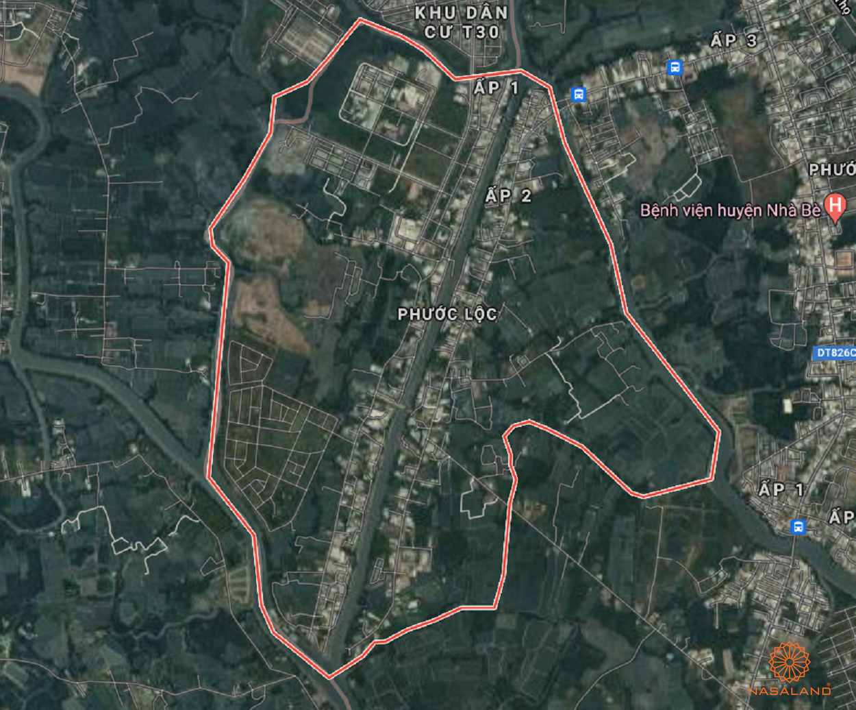 Quy hoạch sử dụng đất Xã Phước Lộc Huyện Nhà Bè thể hiện trên bản đồ quy hoạch phân khu tỷ lệ 1/2000 của TP. HCM