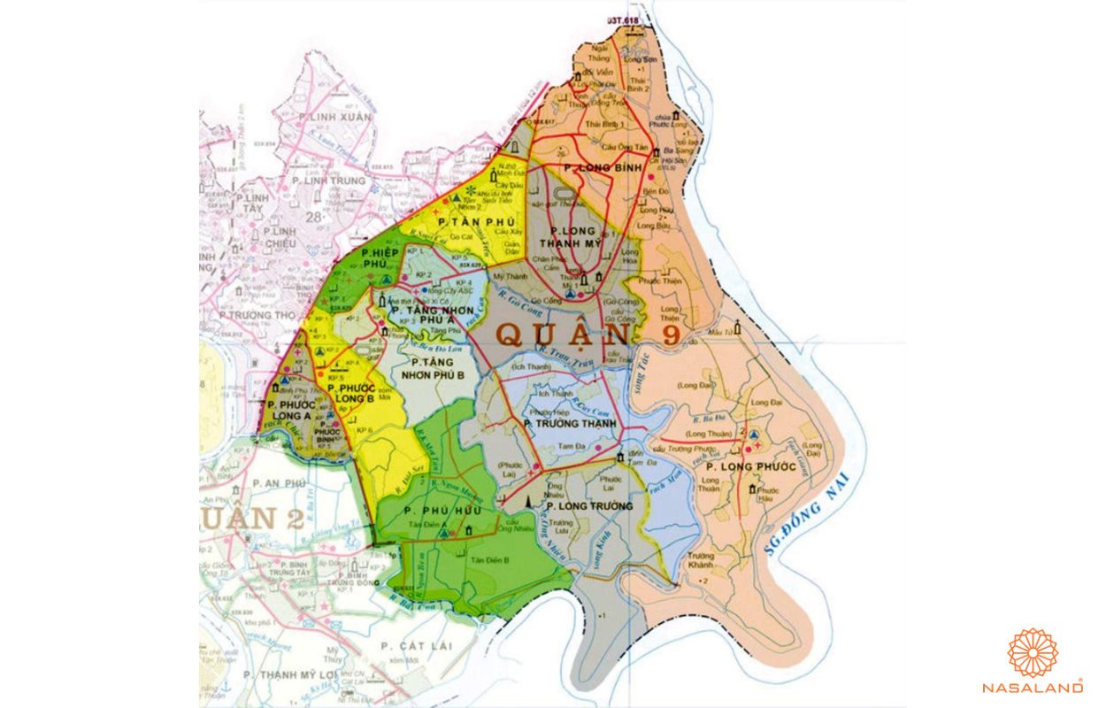 Bản đồ đơn vị hành chính của Quận 9