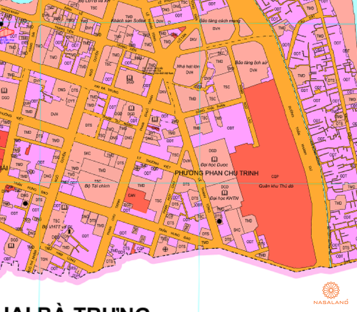 Bản đồ quy hoạch sử dụng đất Phường Phan Chu Trinh theo bản đồ quy hoạch sử dụng đất năm 2020 Quận Hoàn Kiếm, Thành phố Hà Nội.