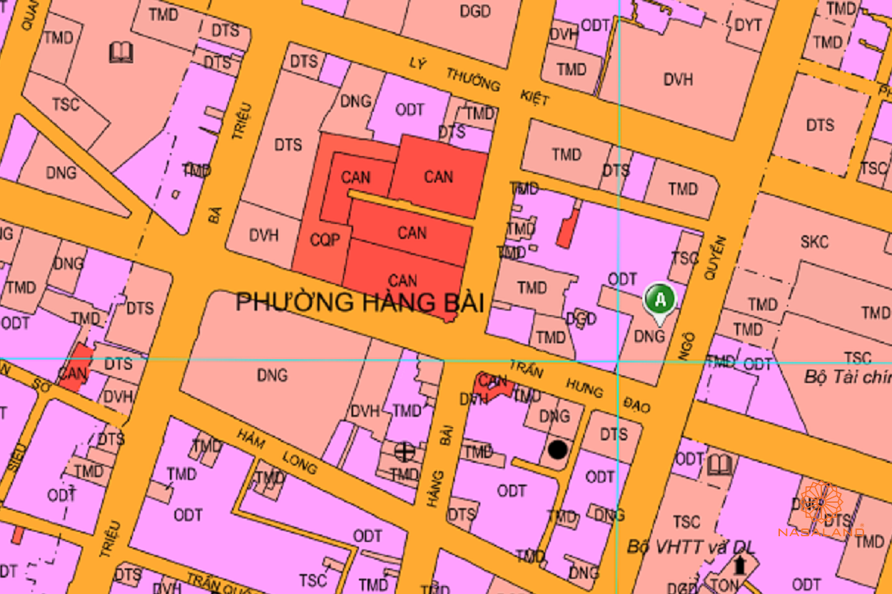 Bản đồ quy hoạch sử dụng đất Phường Hàng Bài theo bản đồ quy hoạch sử dụng đất năm 2020 Quận Hoàn Kiếm, Thành phố Hà Nội.