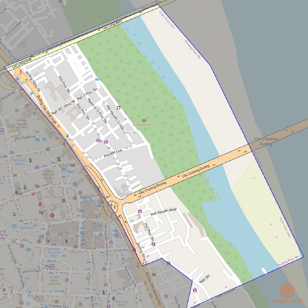 Bản đồ quy hoạch sử dụng đất Phường Phúc Tân theo bản đồ quy hoạch sử dụng đất năm 2020 Quận Hoàn Kiếm, Thành phố Hà Nội.