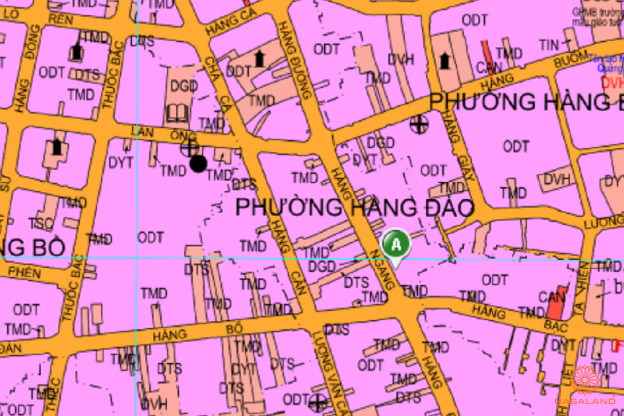 Bản đồ quy hoạch sử dụng đất Phường Hàng Đào theo bản đồ quy hoạch sử dụng đất năm 2020 Quận Hoàn Kiếm, Thành phố Hà Nội.