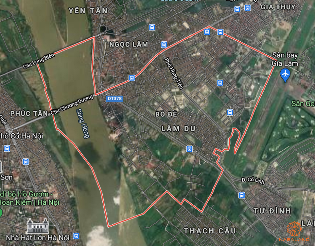 Bản đồ quy hoạch sử dụng đất theo bản đồ quy hoạch sử dụng đất Phường Bồ Đề năm 2020 Quận Long Biên, Thành phố Hà Nội.