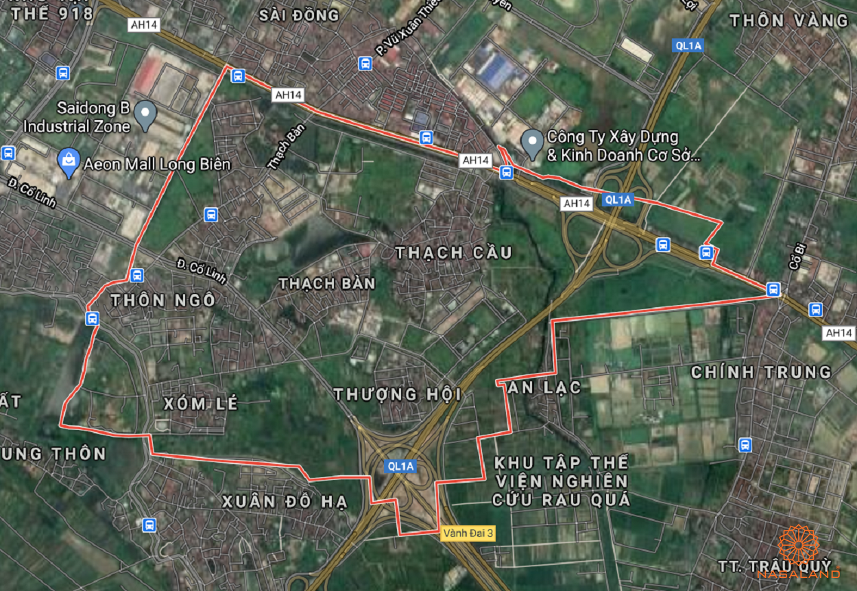 Bản đồ quy hoạch sử dụng đất Phường Thạch Bàn theo bản đồ quy hoạch sử dụng đất năm 2020 Quận Long Biên, Thành phố Hà Nội.