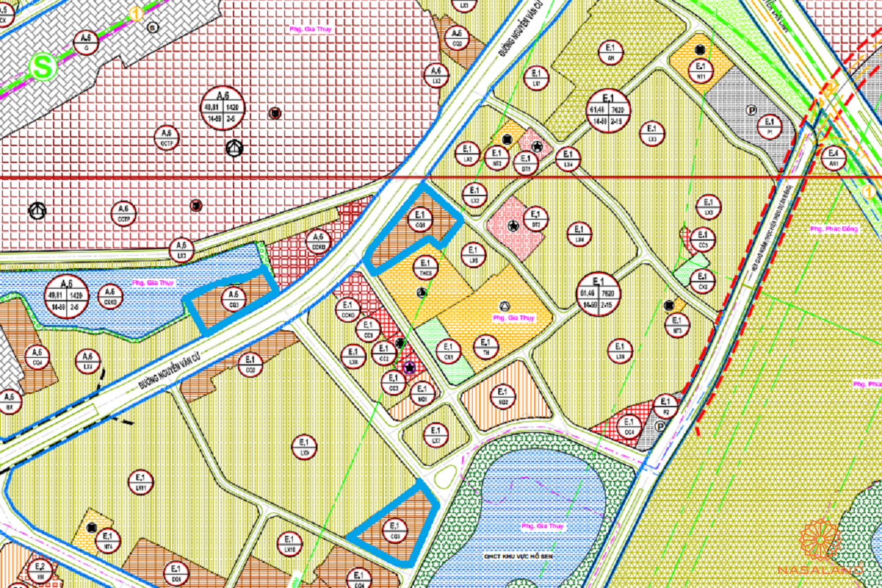 Bản đồ quy hoạch sử dụng đất Phường Gia Thụy theo bản đồ quy hoạch sử dụng đất năm 2020 Quận Long Biên, Thành phố Hà Nội.