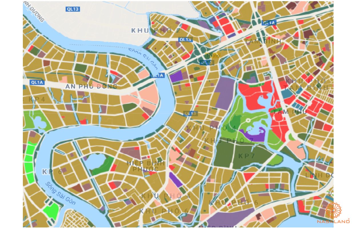 Quy hoạch giao thông Phường Bình Phước Quận 9 thể hiện trên bản đồ quy hoạch phân khu tỷ lệ 1/2000 của TP. HCM