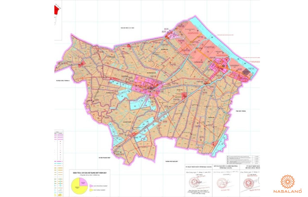 Quy hoạch sử dụng đất Huyện Châu Thành Tỉnh Tây Ninh thể hiện trên bản đồ quy hoạch phân khu tỷ lệ 1/2000 của Tây Ninh
