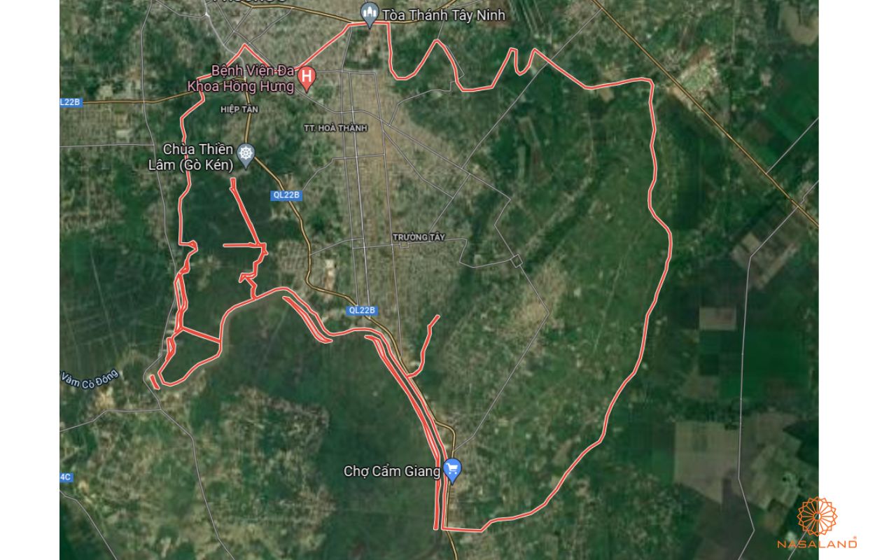 Quy hoạch sử dụng đất Thị xã Hòa Thành Tỉnh Tây Ninh thể hiện trên bản đồ quy hoạch phân khu tỷ lệ 1/2000 của Tây Ninh
