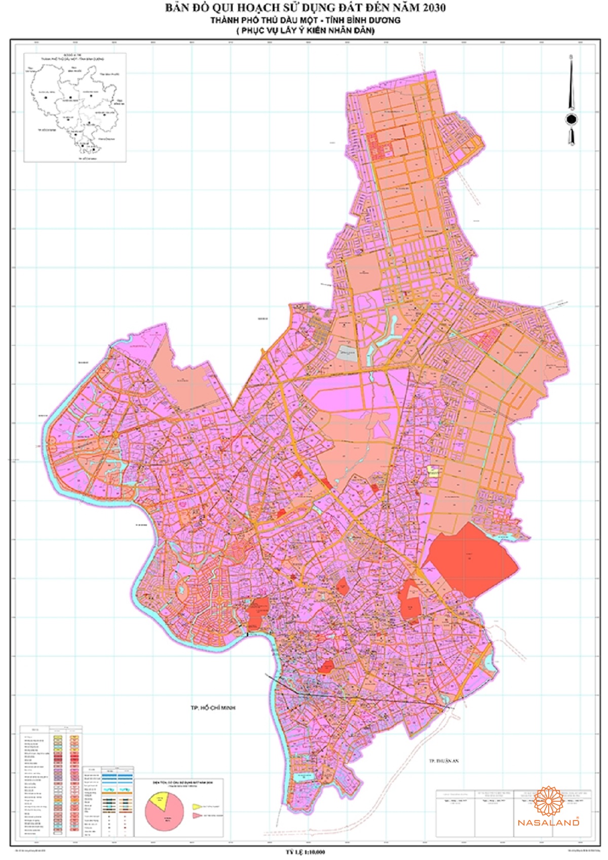 Quy hoạch sử dụng đất Thành phố Thủ Dầu Một thể hiện trên bản đồ quy hoạch phân khu tỷ lệ 1/2000 của Tỉnh Bình Dương