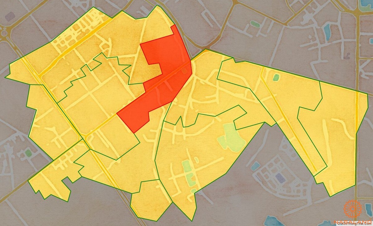 Quy hoạch sử dụng đất Phường Thượng Đình Quận Thanh Xuân thể hiện trên bản đồ quy hoạch phân khu tỷ lệ 1/2000 của Thành phố Hà Nội