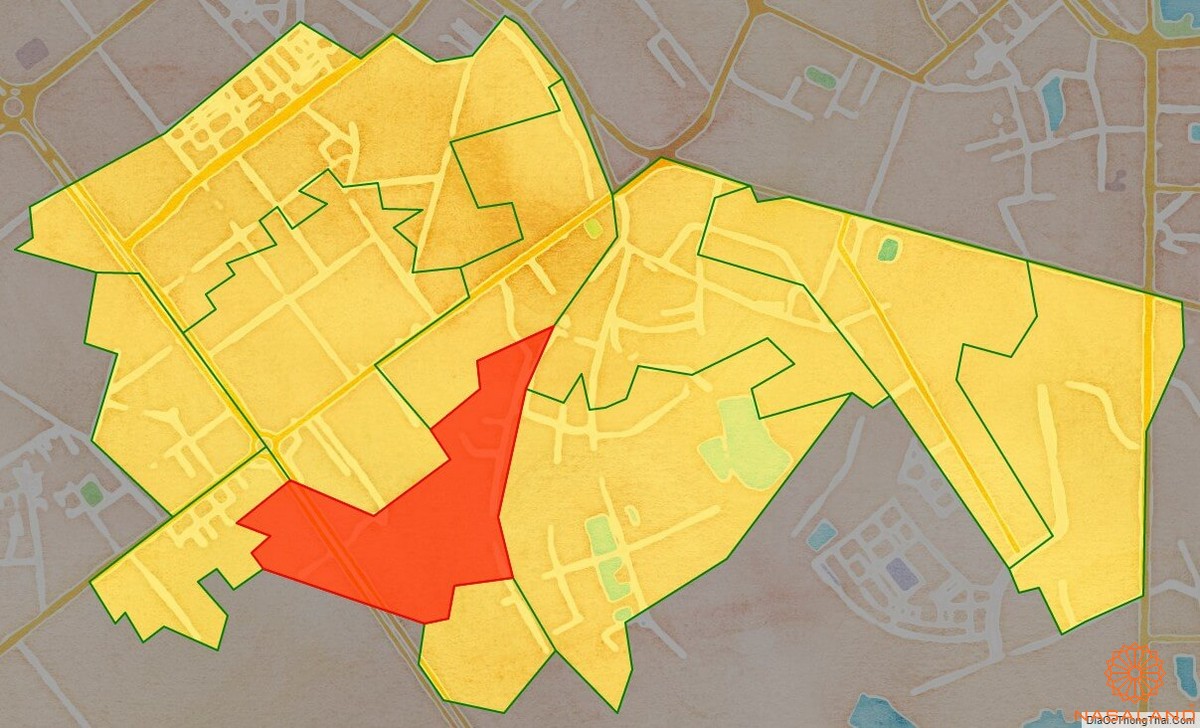 Quy hoạch sử dụng đất Phường Hạ Đình Quận Thanh Xuân thể hiện trên bản đồ quy hoạch phân khu tỷ lệ 1/2000 của Thành phố Hà Nội
