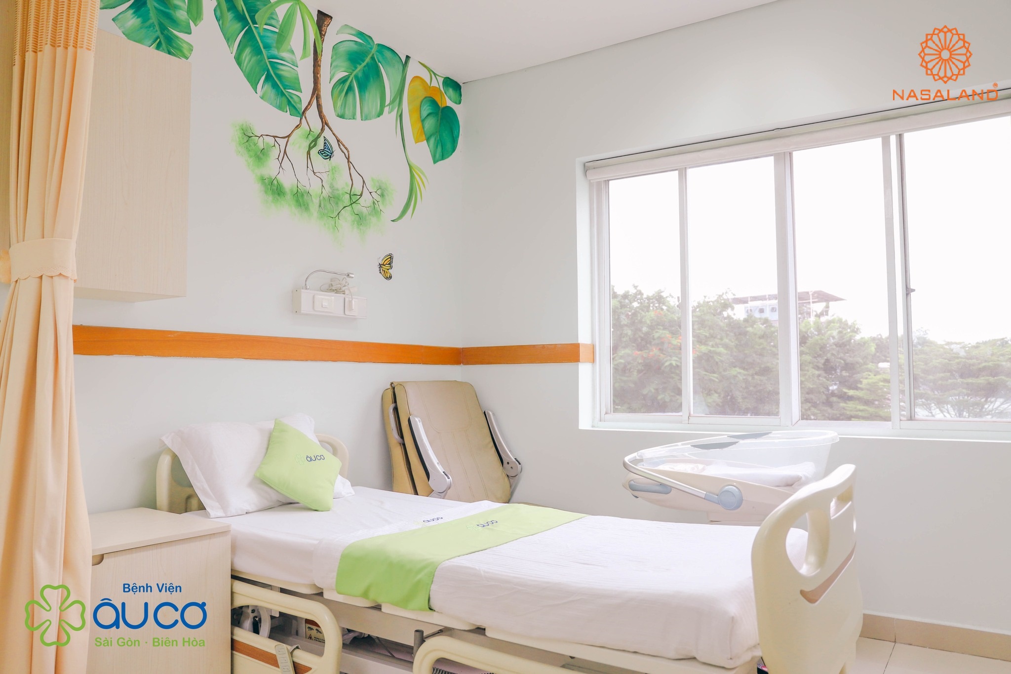 Không gian giường bệnh vô cùng sạch sẽ và thoáng đãng tại bệnh viện